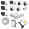 Hikvision 8 audio and video cameras set Dome/Bullet | DS-2CE16D0T-ITPFS | 90mtr cable | HDD | DVR 8CH