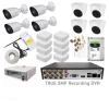 CP Plus 5 Megapixel 8 CCTV Camera Set | 4 Dome | 4 Bullet | 8CH DVR | 1TB HDD and Cable Roll with all accessories