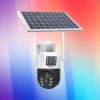 4G Dual Camera 360 rotation PTZ Solar CCTV Camera with Night Vision, 4MP Resolution, and 64GB Micro SD Card Support